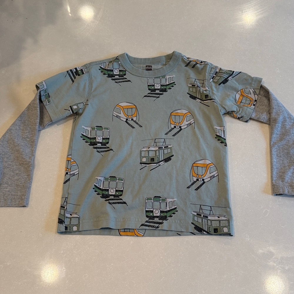 Tea Collection Boy’s Long-sleeve Train Shirt